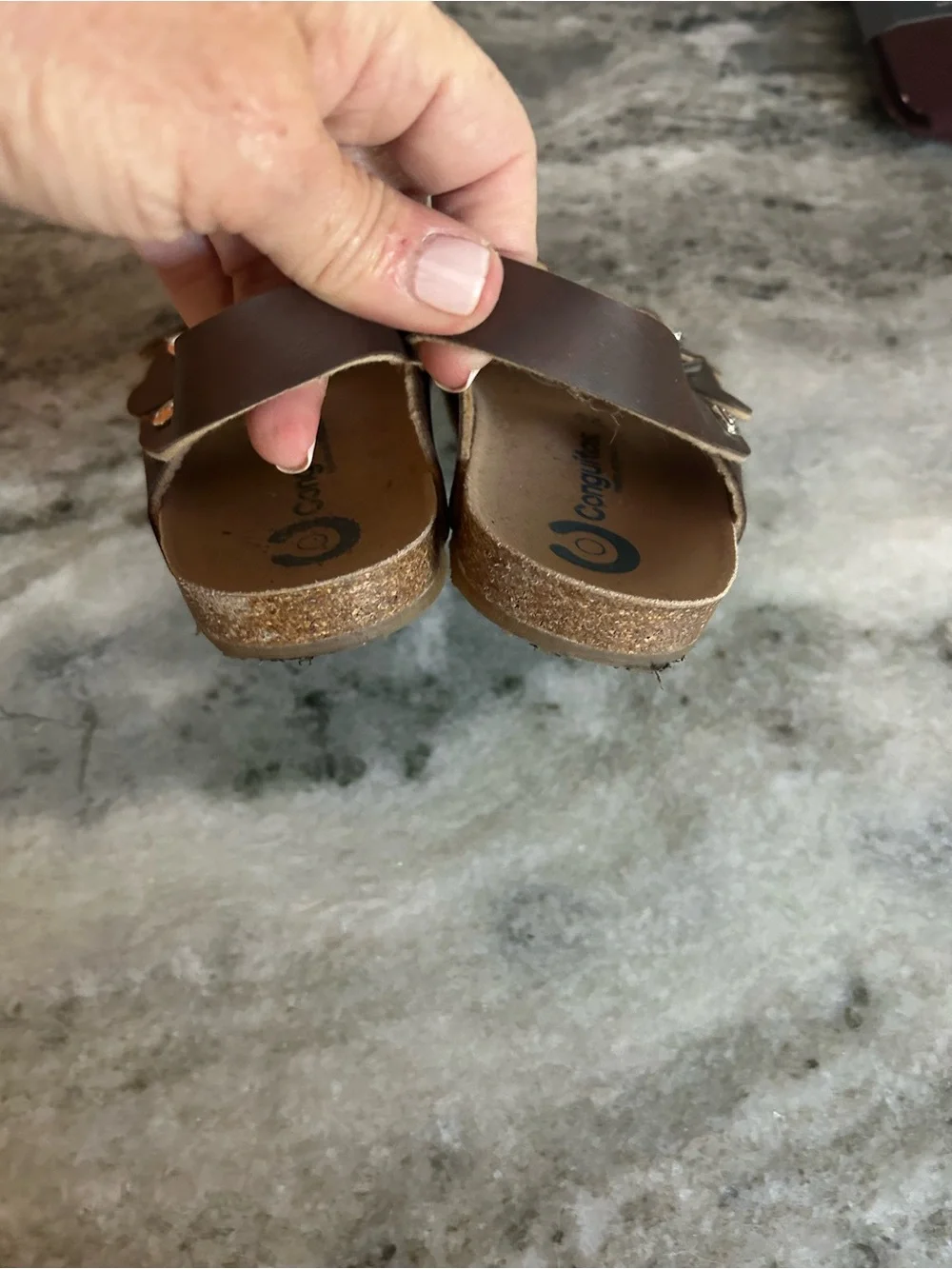 Conguitos Child Brown Double-Buckle Sandals size 29